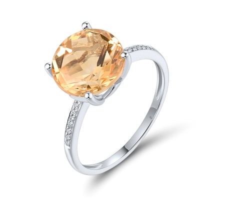 14KW Ring Citrine,Diamond (R318999CIT14KW) - US 7