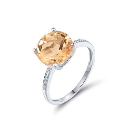 14KW Ring Citrine,Diamond (R318999CIT14KW) - US 7