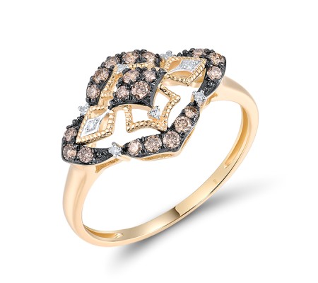 14KYWB Ring Brown Diamond,Diamond (R319001BRW14KYWB)
