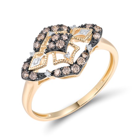 14KYWB Ring Brown Diamond,Diamond (R319001BRW14KYWB)