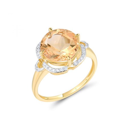 14KYW Ring Citrine,Diamond (R319043CIT14KYW)