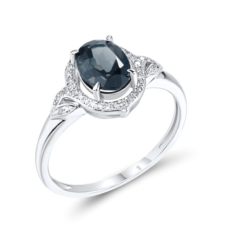 14KW Ring Diamond,London Blue Topaz (R319047LDB14KW)