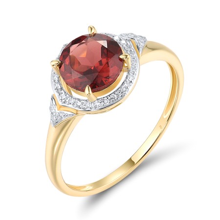 14KYW Ring Diamond,Garnet (R319048GAN14KYW)