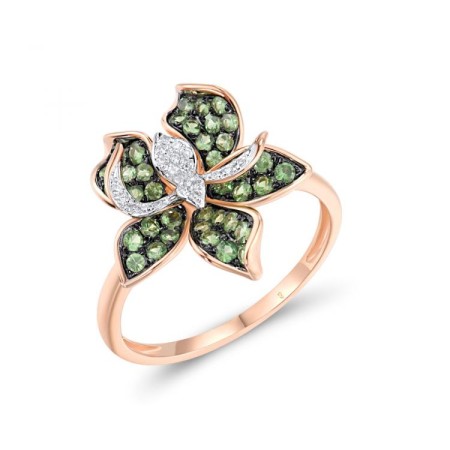 14KRWB Ring Green Garnet,Diamond (R319072GNG14KRWB)