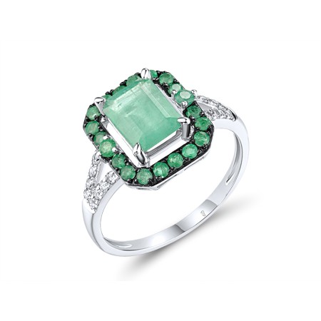 14KWB Ring Diamond,Emerald (R319077EMR14KWB)
