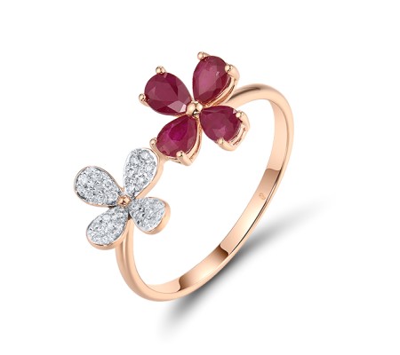 14KRW Ring Ruby,Diamond (R319081RUY14KRW)
