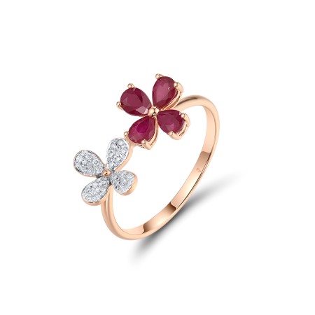 14KRW Ring Ruby,Diamond (R319081RUY14KRW)