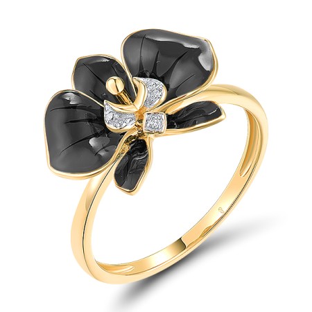 14KYW Ring Diamond,Enamel (R319146ENA14KYW)