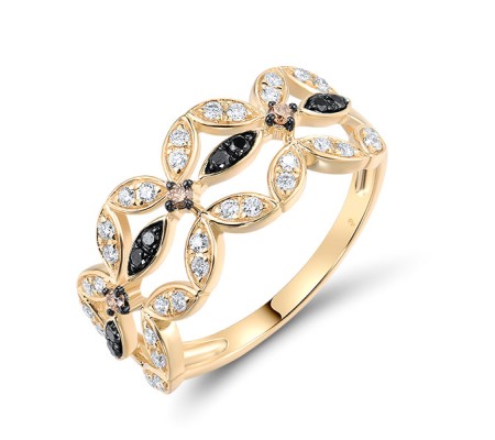 14KYB Ring Black Diamond,Brown Diamond,Diamond (R319297BBWD14KYB)