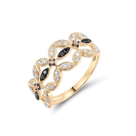 14KYB Ring Black Diamond,Brown Diamond,Diamond (R319297BBWD14KYB)