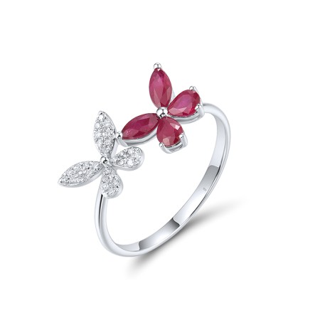 14KW Ring Diamond,Ruby (R319458RUY14KW)