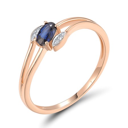 14KRW Ring Blue Sapphire,Diamond (R319533SAP14KRW)