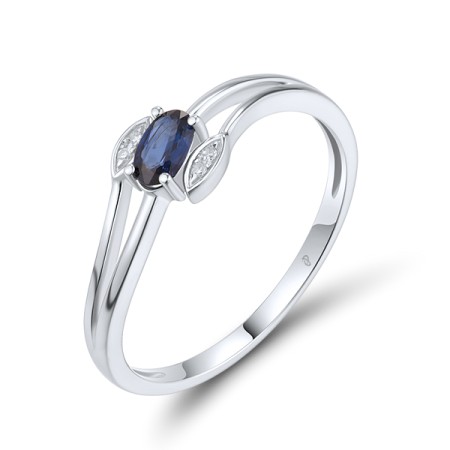 14KW Ring Blue Sapphire,Diamond (R319533SAP14KW)