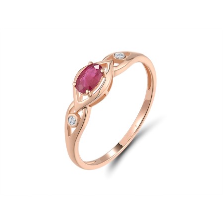 14KRW Ring Diamond,Ruby (R319534RUY14KRW)