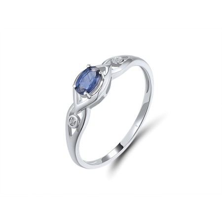 14KW Ring Blue Sapphire,Diamond (R319534SAP14KW)