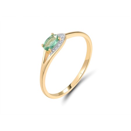 14KYW Ring Diamond,Emerald (R319535EMR14KYW)