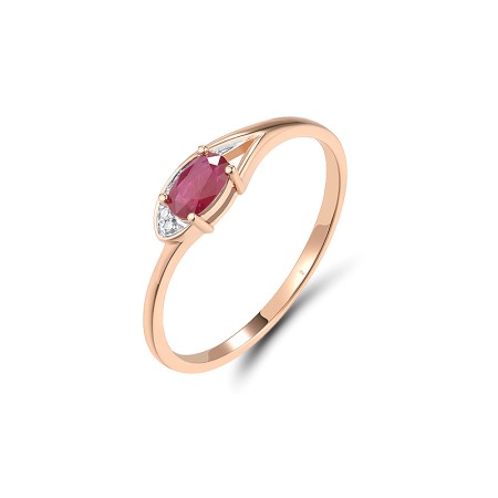 14KRW Ring Diamond,Ruby (R319535RUY14KRW)