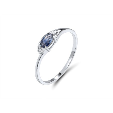 14KW Ring Blue Sapphire,Diamond (R319535SAP14KW)