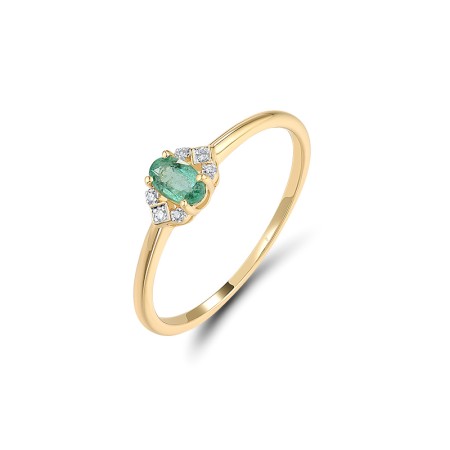 14KYW Ring Diamond,Emerald (R319536EMR14KYW)