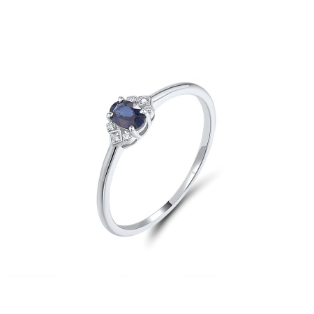 14KW Ring Blue Sapphire,Diamond (R319536SAP14KW)