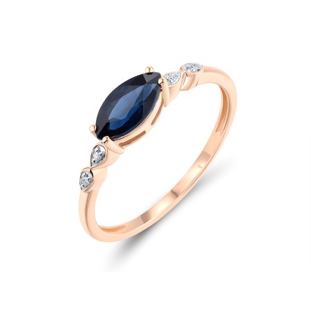 14KRW Ring Blue Sapphire,Diamond (R319567SAP14KRW)