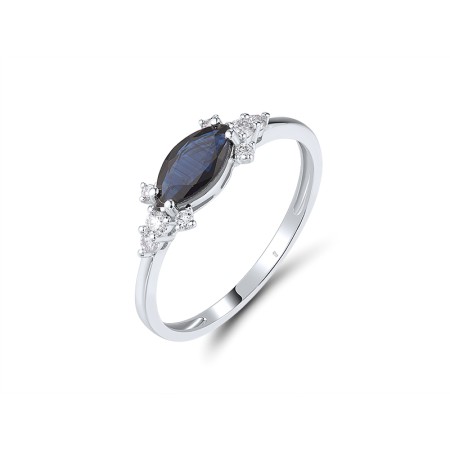 14KW Ring Blue Sapphire,Diamond (R319577SAP14KW)
