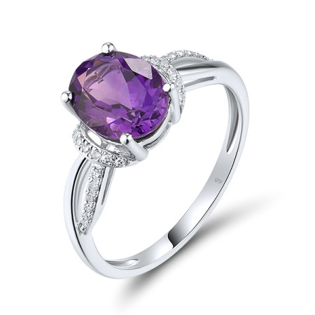 14KW  Amethyst Ring  (R319614AME14KW)