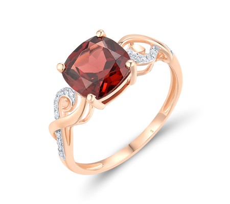 14KRW Ring Diamond,Garnet (R319615GAN14KRW)