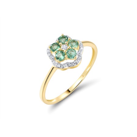 14KYW Ring Diamond,Emerald (R319670EMR14KYW)