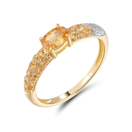 14KYW Ring Diamond,Yellow Sapphire (R319737YES14KYW)