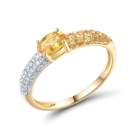 14KYW Ring Diamond,Yellow Sapphire (R319738YES14KYW)