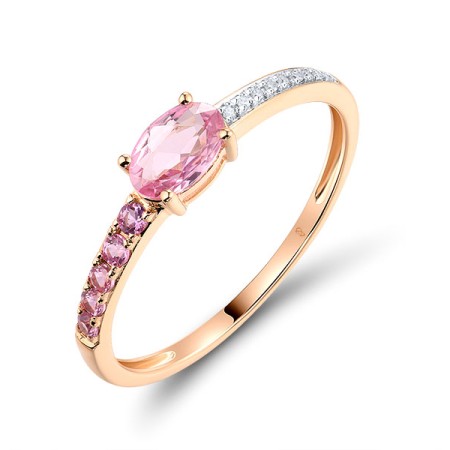 14KRW Ring Diamond,Pink Sapphire (R319739PIS14KRW)