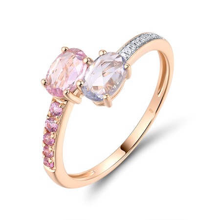 14KRW Ring Blue Sapphire,Diamond,Pink Sapphire (R319740PSS14KRW)