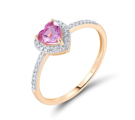 14KRW  Pink Sapphire Ring  (R319743PIS14KRW) - US 7