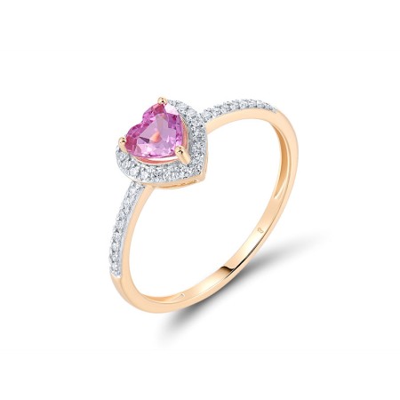 14KRW  Pink Sapphire Ring  (R319743PIS14KRW) - US 7