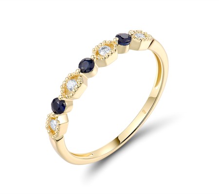 14KY  Blue Sapphire Ring (R319755SAP14KY)