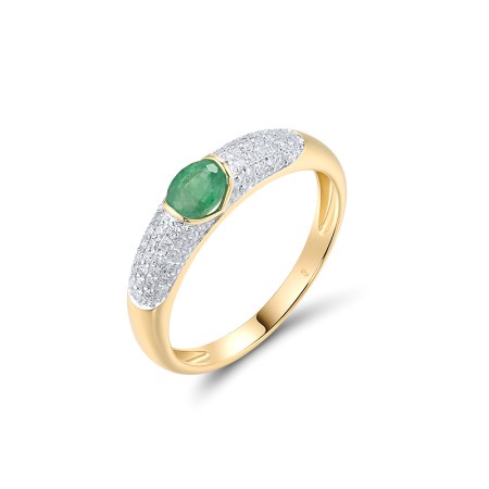 14KYW Ring Emerald,Diamond (R319773EMR14KYW)