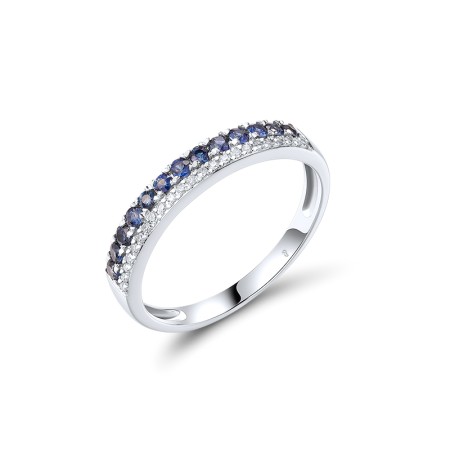 14KW Ring Blue Sapphire,Diamond (R319836SAP14KW)