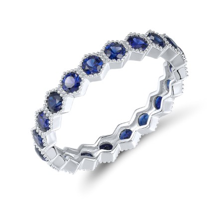 10KW Ring Created Sapphire (R319839ACRS10KW) - US 6