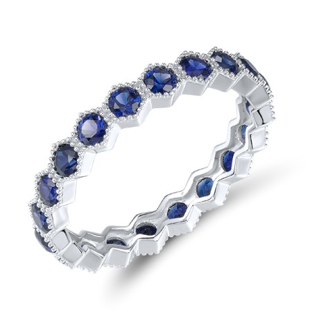 10KW Ring Created Sapphire (R319839ACRS10KW) - US 6