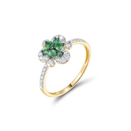 14KYWB Ring Diamond,Emerald (R319933EMR14KYWB)