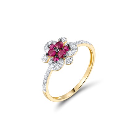 14KYWB Ring Diamond,Ruby (R319933RUY14KYWB)