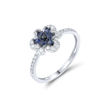 14KWB Ring Blue Sapphire,Diamond (R319933SAP14KWB)