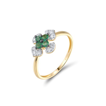 14KYWB Ring Diamond,Emerald (R319934EMR14KYWB)