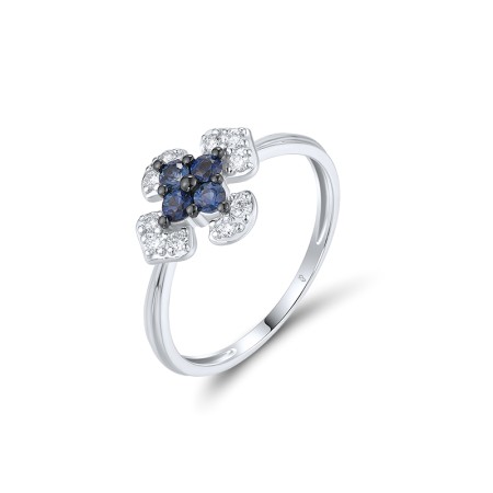 14KWB Ring Blue Sapphire,Diamond (R319934SAP14KWB)