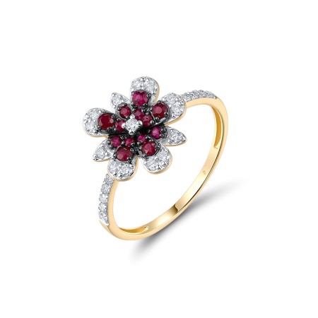 14KYWB Ring Diamond,Ruby (R319935RUY14KYWB)