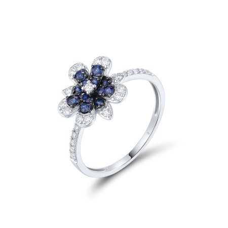 14KWB Ring Blue Sapphire,Diamond (R319935SAP14KWB)