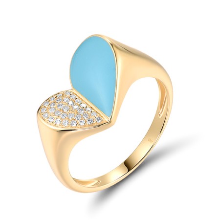 14KY Ring Diamond,Enamel (R320086ENA14KY)
