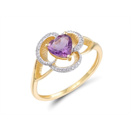 14KYW Ring Amethyst,Diamond (R320107AME14KYW)