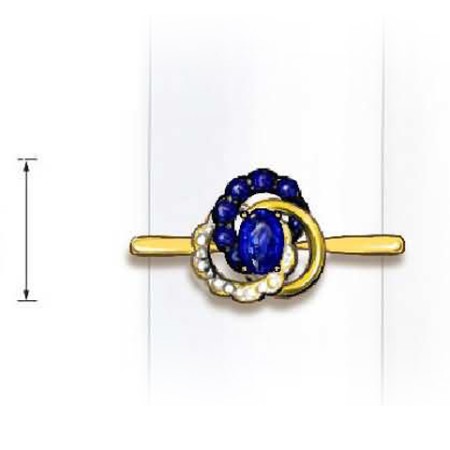 14KYWB Ring Diamond,Emerald (R320191EMR14KYWB)